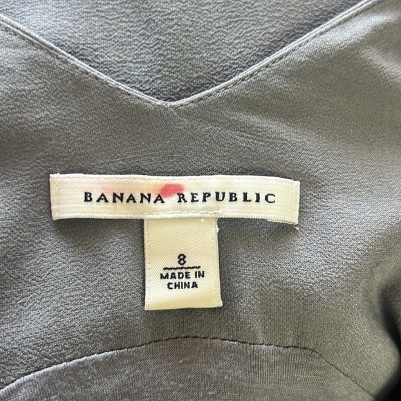 Banana Republic Gray Silk Sequined Beaded Deco 1920's Flapper Style Dress Size 8 - Picture 13 of 17